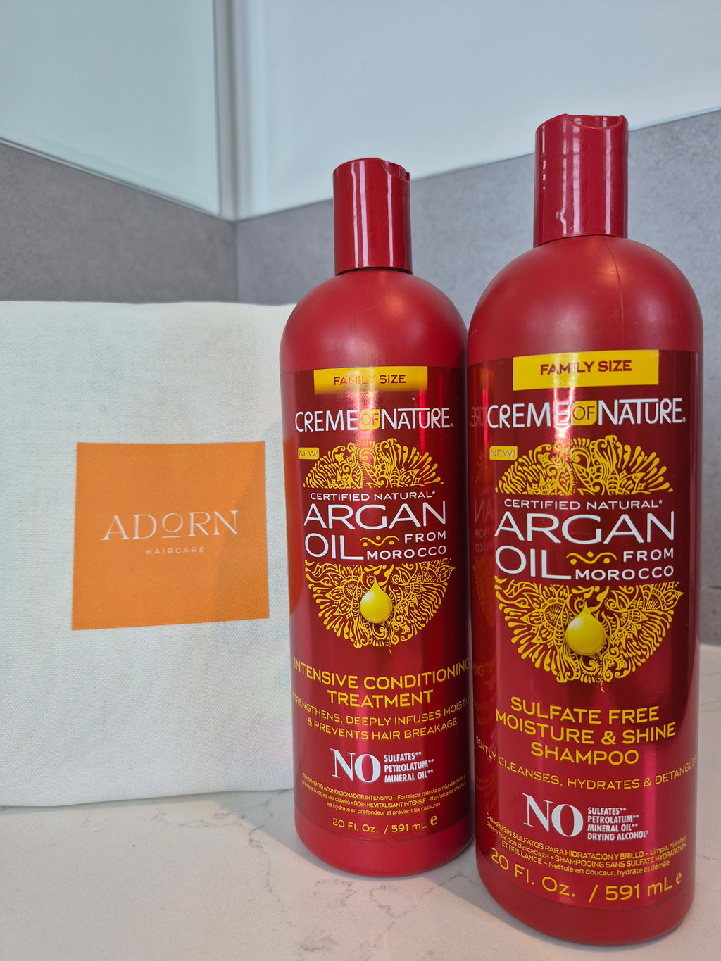 Creme Of Nature Argan Oil from Morocco Sulfate Free Shampoo for Moisture & Shine Family Size